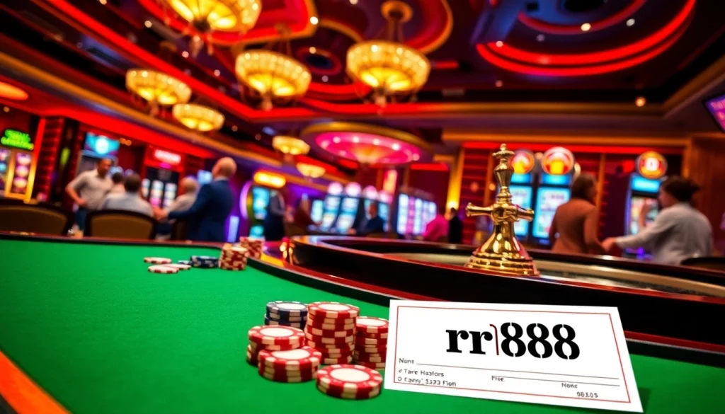 Explore rr88’s vibrant casino atmosphere, showcasing roulette excitement and engaging players at the tables.