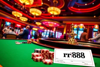 Explore rr88’s vibrant casino atmosphere, showcasing roulette excitement and engaging players at the tables.
